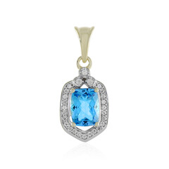 Colgante en oro con Topacio azul suizo (Adela Gold)