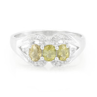 Anillo en plata con Turmalina cuprífera