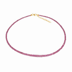 Collar en plata con Turmalina rosa