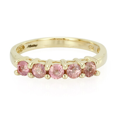 Anillo en oro con Zafiro Padparascha no calentado