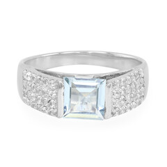 Anillo en plata con Aguamarina de Bauchi
