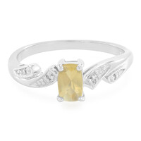 Anillo en plata con Piedra de sol brillo lunar