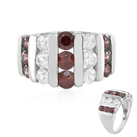 Anillo en plata con Zircón cognac