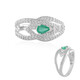 Anillo en plata con Esmeralda de Rusia (de Melo)
