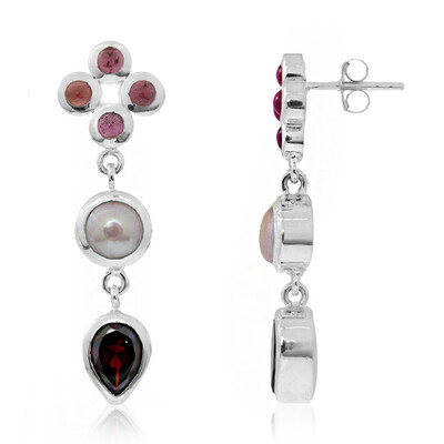 Pendientes en plata con Granate de la India