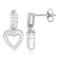 Pendientes en plata con Topacio blanco