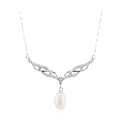 Collar en plata con Perla blanca Freshwater