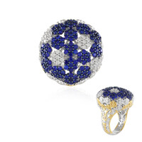 Anillo en plata con Espinela azul cobalto (Gems en Vogue)