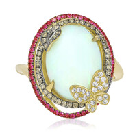 Anillo en oro con Ópalo Welo AAA