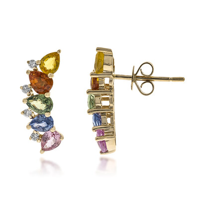 Pendientes en oro con Zafiro