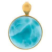 Colgante en oro con Larimar