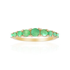 Anillo en plata con Esmeralda de Brasil
