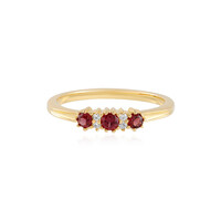 Anillo en plata con Espinela roja noble