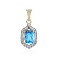Colgante en oro con Topacio azul suizo (Adela Gold)