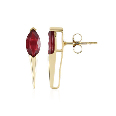Pendientes en oro con Rubí de Madagascar (de Melo)