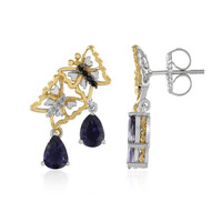 Pendientes en plata con Iolita (Gems en Vogue)