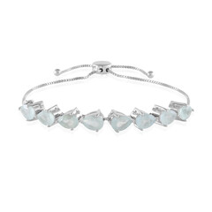Brazalete en plata con Aguamarina de Brasil