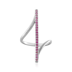 Anillo en plata con Zafiro rosado