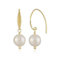 Pendientes en plata con Perla blanca Freshwater
