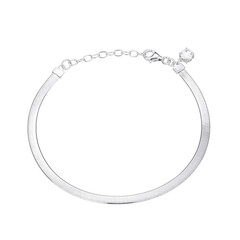 Brazalete en plata con Topacio blanco
