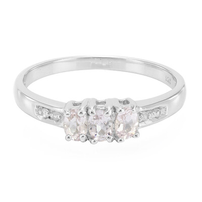 Anillo en plata con Turmalina cuprífera rosa
