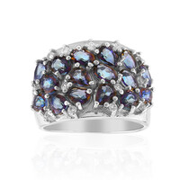 Anillo en plata con Cuarzo místico púrpura