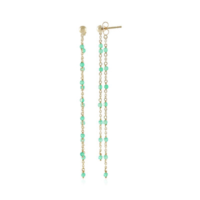 Pendientes en plata con Ónix verde (M de Luca)