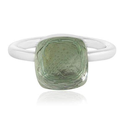 Anillo en plata con Amatista verde