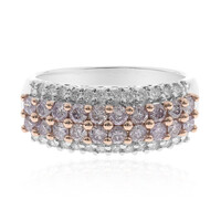 Anillo en oro con Diamante rosa SI (CIRARI)
