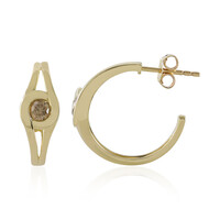 Pendientes en oro con Diamante champán I2 (de Melo)