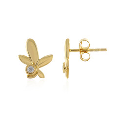 Pendientes en plata con Diamante I4 (J)
