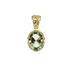 Colgante en oro con Amatista verde