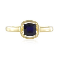 Anillo en plata con Zafiro azul de Madagascar