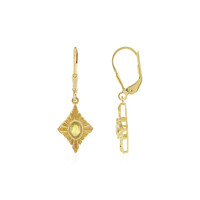 Pendientes en plata con Zafiro amarillo de Madagascar
