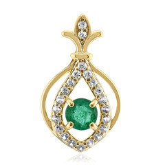 Colgante en plata con Esmeralda de Zambia