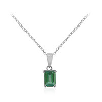 Collar en plata con Topacio verde mariposa