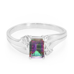 Anillo en plata con Topacio Místico