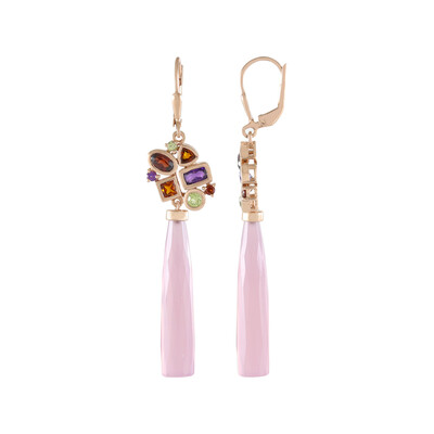 Pendientes en plata con Calcedonia lavanda (KM by Juwelo)
