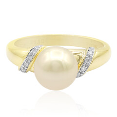 Anillo en oro con Perla dorada del mar del sur (TPC)