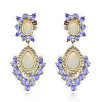 Pendientes en plata con Ópalo de Welo (Dallas Prince Designs)