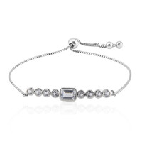 Brazalete en plata con Topacio blanco