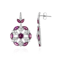 Pendientes en plata con Rodolita