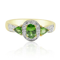 Anillo en oro con Tsavorita