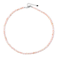 Collar en plata con Ópalo rosa