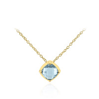 Collar en plata con Topacio azul cielo
