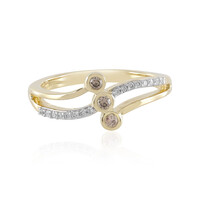 Anillo en oro con Diamante champán SI1