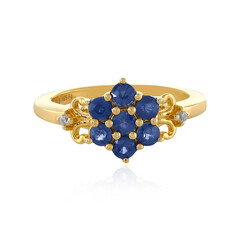 Anillo en plata con Zafiro azul