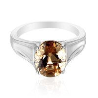 Anillo en plata con Cuarzo champán