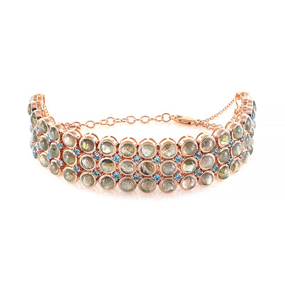 Brazalete en plata con Labradorita cobre de Maniry (KM by Juwelo)