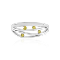 Anillo en plata con Diamante amarillo I2